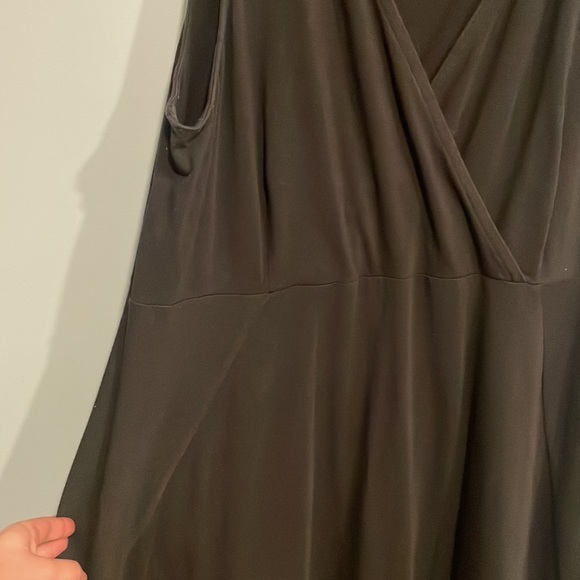 Eileen Fisher womens size 2x black dress - organic cotton - V neck/wrap look - Picture 3 of 7